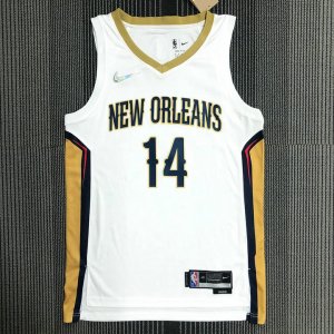 NBA 14 Ingram Pelicans 75th anniversary Maillot blanc